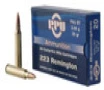 PPU PP223F1 Standard Rifle Rifle 223 Rem 55 gr Full Metal Jacket Boat-Tail  FMJBT  20 Per Box  50 Cs