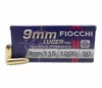Fiocchi 9mm 115 Grain Full Metal Jacket - Made in Europe