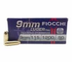 Fiocchi 9mm Luger 115 gr Full Metal Jacket  FMJ 