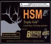 HSM 338WM300OTM Trophy Gold Extended Range 338 Win Mag 300 gr Berger Hybrid Tactical Open Tip Match  BHTOTM  20 Per Box  20 Cs 2400 FPS