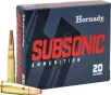 Hornady Subsonic Rifle Ammo 7 62x39 255 gr  Sub-X 20 rd 1050 FPS