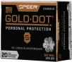 Speer Gold Dot Personal Protection Pistol Ammo 357 Mag  125 gr  HP 20 rd  1450 FPS