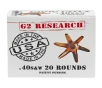 G2 Research Civic Duty 40S W 122 Grain Lead Free Copper 20 Round Box California Certified Nonlead Ammunition G00620 1000 FPS