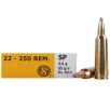 Sellier and Bellot SB10A  22-250 Remington 55 Gr JSP 3651 FPS