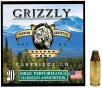Grizzly Cartridge  380 ACP Auto 90 Gr JHP 1100 FPS