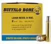 Buffalo Bore Ammunition 4E20 Low Recoil Strictly Business 44 Rem Mag 255 gr Hard Cast  HC  20 Per Box  12 Cs 1000 FPS