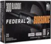 Federal Subsonic  300 Blackout  190 Grain  Fusion Tipped  1000 fps