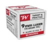 Winchester Target   Practice 9MM Luger 115 Grain Full Metal Jacket 50 Rnd