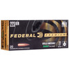 Federal GM223M3 Gold Medal 223 5 56 NATO 77 GR Sierra Match King BTHP 20 Rounds