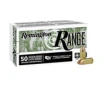 Remington Ammunition R27780 Range 9mmLuger 124gr Full Metal Jacket 50 Per Box 20 Case