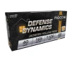Defense Dynamics  40 S W  165 Grain  Jacketed Hollow Point  1100 fps