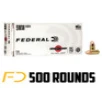 Federal Range and Target 9MM  115gr  FMJ - 500 Rounds