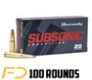 Hornady Subsonic Ammunition 7 62x39mm  255 Grain  SUB-X Flexible Polymer Tip - 100 rnds  MPN 80787 