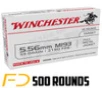 Winchester 5 56X45MM  55gr  FMJ - 500 Rounds  MPN  WM193K  - Free Shipping