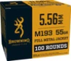 BROWNING M193 5 56 NATO  55gr  FMJ - 100 rounds  MPN  BM193100 