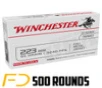Winchester USA  223 Remington  55gr  FMJ - 500 Rounds  MPN  020892213111  - Free Shipping