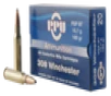 PPU Standard Rifle  308 WIN 7 62 NATO  165gr  PSP - 20 Rounds  MPN  PP3082 