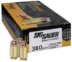 Sig Sauer Elite Performance Ball  380 ACP  100gr  FMJ - 50 Rounds  MPN  E380B150 