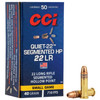 CCI Quiet-22  22 LR  40gr  Segmented HP - 50 Rounds