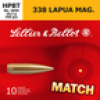 Sellier  Bellot SB338LMA Rifle Match 338 Lapua Magnum 250 GR Boat Tail Hollow Point 10 Bx  10 Cs