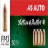 Sellier  Bellot SB45A Handgun 45 ACP 230 GR FMJ 50 Bx  20 Cs