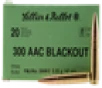 Sellier  Bellot 300BLKB Rifle 300 AAC Blackout 147 GR Full Metal Jacket 20 Bx  50 Cs