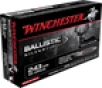 Winchester Ammo SBST243A Supreme 243 Winchester 95 GR Ballistic Silvertip 20 Bx  10 Cs