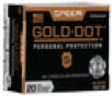 Speer Ammo 23964GD Gold Dot Personal Protection  45 Automatic Colt Pistol  ACP  185 GR Hollow Point 20 Bx  10 Cs