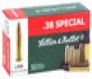 SB Ammo  38 Special 158gr  Lead-RN50-Pack