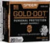 Speer Ammo Gold Dot Short Bbl  9Mm Luger P 124Gr  Gdhp 20-Pk  23611Gd