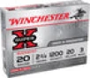Winchester Ammo XB203 Super-X 20 Gauge 2 75 Copper-Plated Lead 20 Pellets 3 Buck 5 Bx  50 Cs