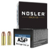 Nosler ASP Standard Velocity Centerfire Ammunition  9mm Luger  Jacketed Hollow Point  124 Grain - 20 Cartridge Box   20   1  
