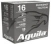 Aguila Buckshot Tactical 16 Gauge Shotshell Ammunition  2 3 4 Inch  1250 FPS  12 Pellet   1 Buck - 25 Cartridge Box   25   1  