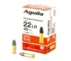Aguila Standard Velocity Standard Velocity Rimfire Ammunition  22 LR  Lead Round Nose  40 Grain - 50 Cartridge Box   50   1  