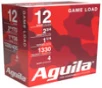 Aguila Field Game Load 12 Gauge Shotshell Ammunition  2 3 4 Inch  1330 FPS  1 1 4 Ounce   4 Shot - 25 Cartridge Box   25   1  