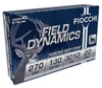 Fiocchi Field Dynamics Hyper Velocity Centerfire Ammunition  270 Winchester  Pointed Soft Point  130 Grain - 20 Cartridge Box   20   1  
