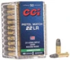 CCI Pistol Match Standard Velocity Rimfire Ammunition  22 LR  Lead Round Nose  40 Grain - 50 Cartridge Box   50   1  