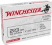 Winchester USA White Box Hyper Velocity Centerfire Ammunition  223 Remington  Full Metal Jacket  62 Grain - 20 Cartridge Box   20   1  