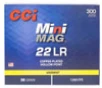 CCI Mini-Mag High Velocity Rimfire Ammunition  22 LR  Copper Plated Hollow Point  36 Grain - 300 Cartridge Box   300   1  