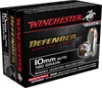 Winchester Defender High Velocity Centerfire Ammunition  10mm Auto  Bonded Jacket Hollow Point  180 Grain - 20 Cartridge Box   20   1  