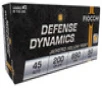 Fiocchi Defense Dynamics Subsonic Centerfire Ammunition  45 ACP  Jacketed Hollow Point  200 Grain - 50 Cartridge Box   50   1  