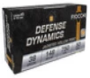 Fiocchi Defense Dynamics Subsonic Centerfire Ammunition  38 Special  Jacketed Hollow Point  148 Grain - 50 Cartridge Box   50   1  