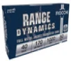 Fiocchi Range Dynamics Subsonic Centerfire Ammunition  40 Smith   Wesson  Full Metal Jacket Truncated Cone  170 Grain - 50 Cartridge Box   50   1  