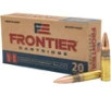 Hornady Frontier Hyper Velocity Centerfire Ammunition  300 Blackout  Full Metal Jacket  125 Grain - 20 Cartridge Box   20   1  