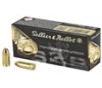 Sellier   Bellot Handgun High Velocity Centerfire Ammunition  9mm Luger  Jacketed Hollow Point  124 Grain - 50 Cartridge Box   50   1  