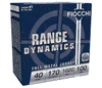 Fiocchi Range Dynamics Subsonic Centerfire Ammunition  40 Smith   Wesson  Full Metal Jacket Truncated Cone  170 Grain - 100 Cartridge Box   100   1  