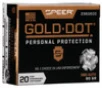 Speer Gold Dot Subsonic Centerfire Ammunition  380 ACP  Hollow Point  90 Grain - 20 Cartridge Box   20   1  