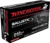 Winchester Ballistic Silvertip Hyper Velocity Centerfire Ammunition  243 Winchester  Fragmenting Polymer Tip  55 Grain - 20 Cartridge Box   20   1  