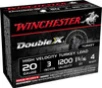 Winchester Double X 20 Gauge Shotshell Ammunition  3 Inch  1200 FPS  1 3 8 Ounce   4 Shot - 10 Cartridge Box   10   1  