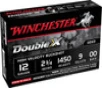 Winchester Double X 12 Gauge Shotshell Ammunition  2 3 4 Inch  1450 FPS  9 Pellet   00 Buck - 5 Cartridge Box   5   1  
